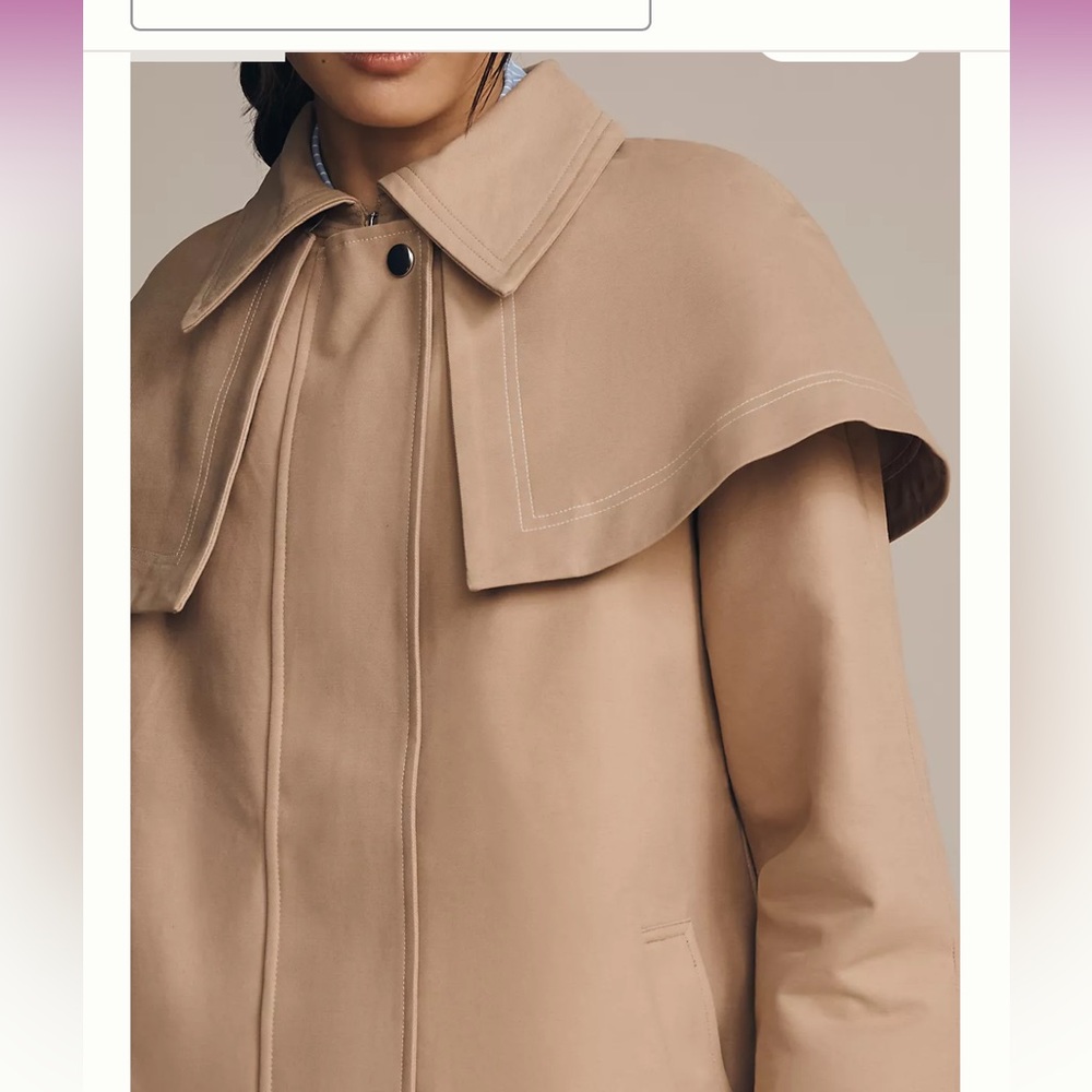 Aligne Ashton Short Trench with Removeable Cape - Picture 7 of 7